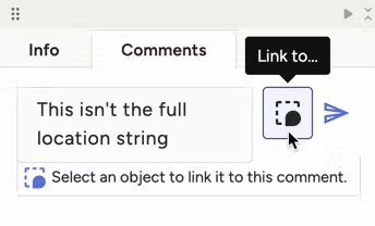 Screenshot of comment linking
